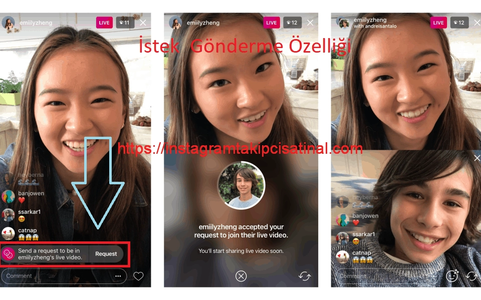 Çoklu Instagram Canlı Yayın İzleyici İsteği Nasıl Gönderilir?